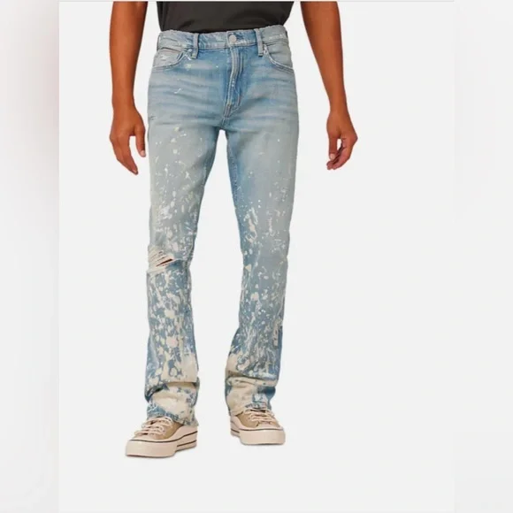 Hudson Jeans Walker Kick Flare Jean Men's in Painter Blue, 29 - Picture 1 of 12